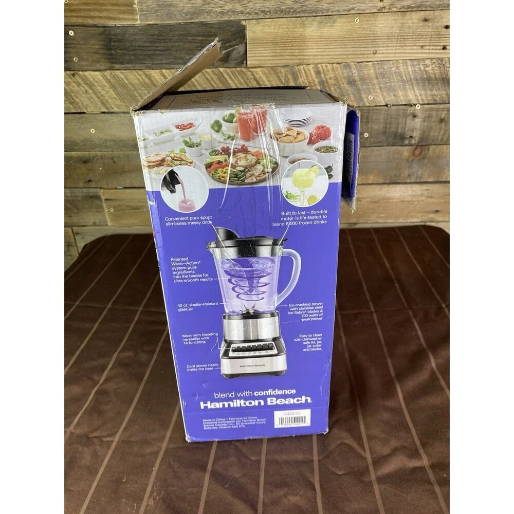 Hamilton Beach Wave Crusher 54221G Multi-Function Blender Black & Stainless